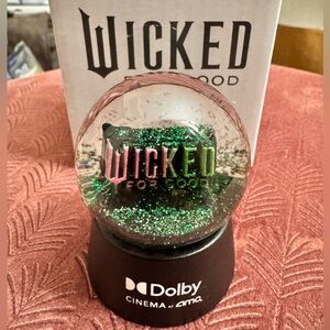 New WICKED FOR GOOD Mini Snow Globe with Green Glitter